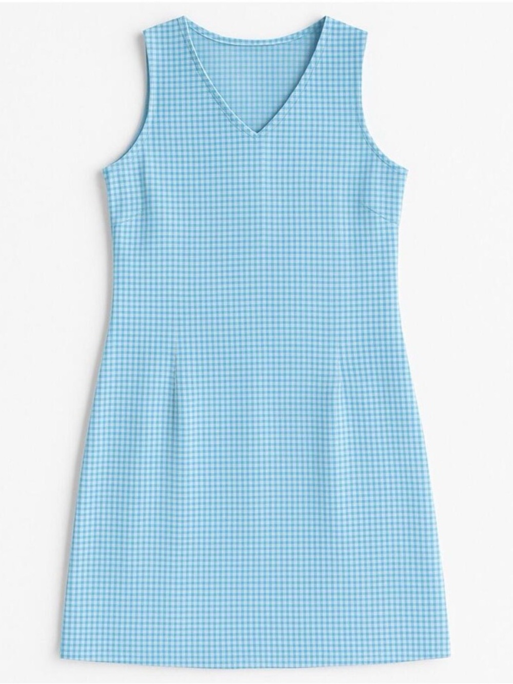 Faded Glory Vintage Blue & White Gingham Dress Womens Small